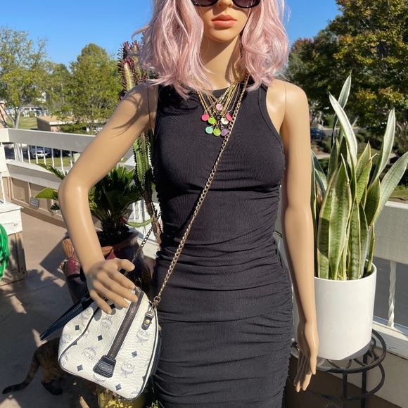 Authentic MCM Visetos Hand/Crossbody Bag White - Picture 4 of 6